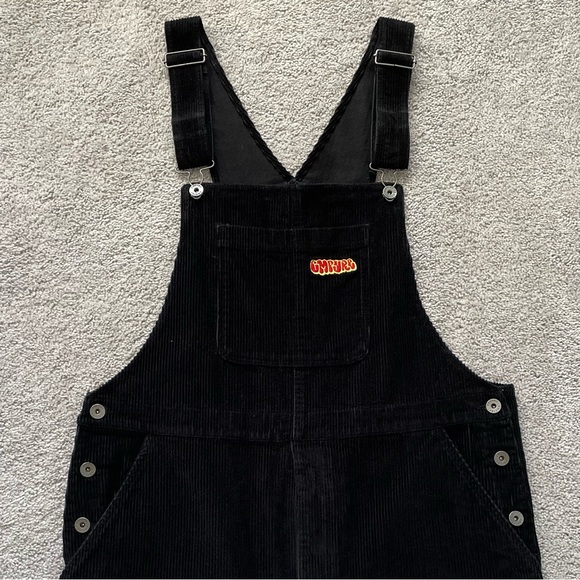 Like New | Black Corduroy Bib Overalls, Loose Fit - Picture 5 of 15